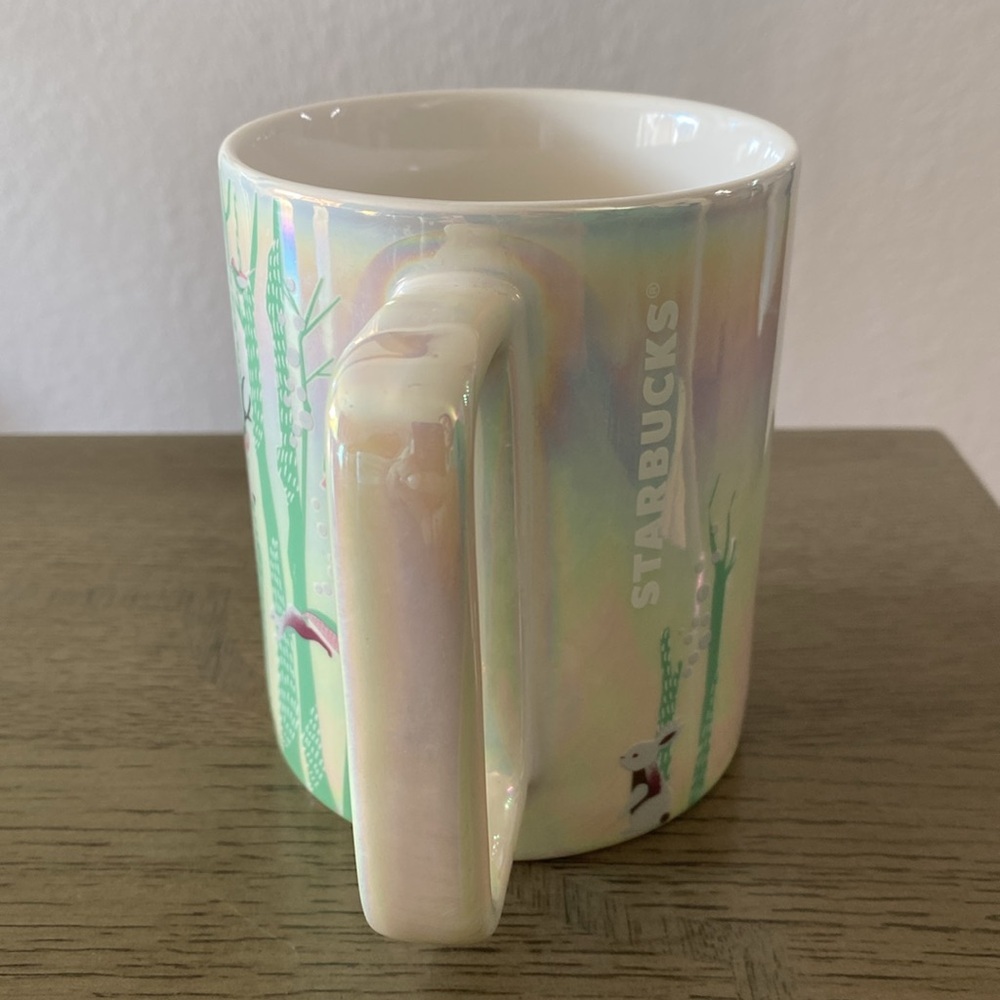 Starbucks Iridescent Deer Forest Christmas Holiday Ceramic Coffee Tea Mug 14 oz - Picture 2 of 7